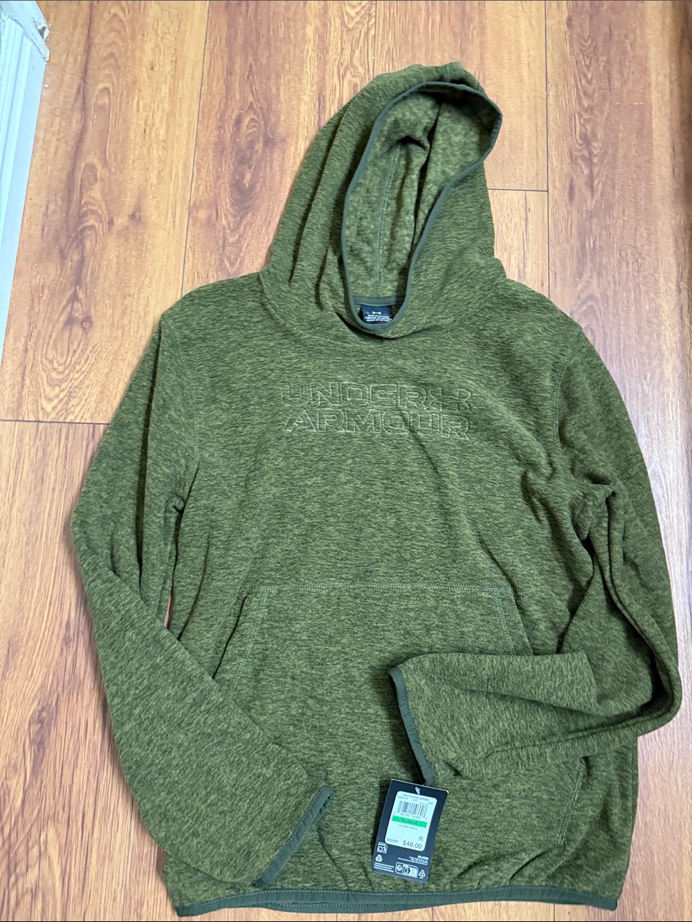 Under Armour Men's Olive Heather Pullover Hoodie